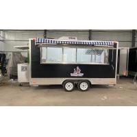 China Multifunctional Square Food Trailer  Hot Dog Sandwich Pizza Food Cart Trailer factory