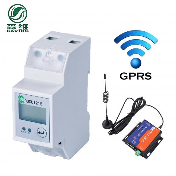 Quality 2W 0.3kg 2p Single Phase Din Rail Energy Meter Power Meter 1 Phase GPRS Module for sale