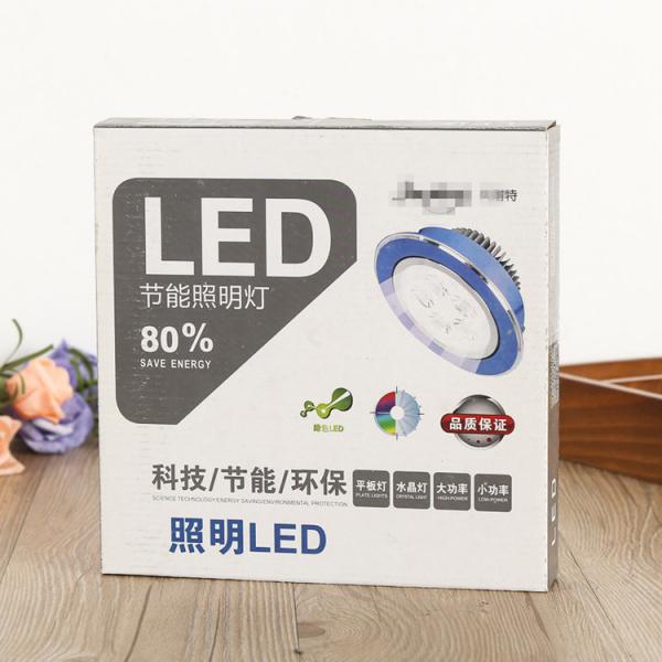 Quality Corrugated Paper Led Lamp Packaging Box , Foldable Bulb Packaging Box for sale