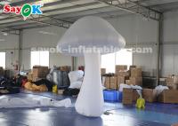 China 3 Meter White Inflatable Mushroom With Air Blower For Theme Park Decoration factory