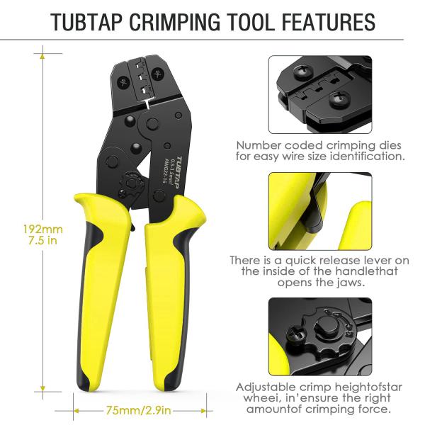 Quality Spade Bullet Connectors Terminal Pin Crimper Multipurpose Durable for sale