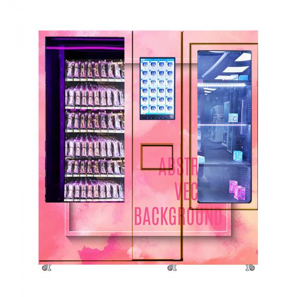 Quality Automatic Beauty Cosmetics Vending Machines LED Lighting Custom Stickers Display Window for sale