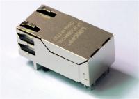 China 1000Base - T POE Magnetic Rj45 Socket Shielded W/LED Gigabit Ethernet Connector THT factory