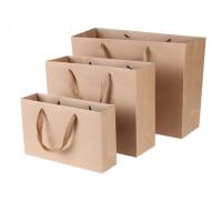 China Biodegradable Printed Brown Paper Bags , Kraft Paper Gift Bags High Durability factory