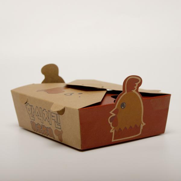 Quality Recyclable Custom Printed Food Containers , Embossing Kraft Paper Food Box for sale