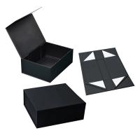 Quality Black matte Paper Folding Box Rigid Foldable Boxes ISO 9001 for sale