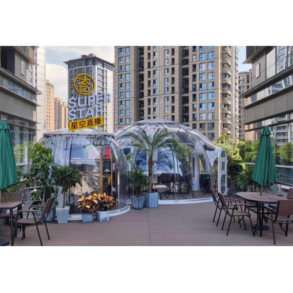 Quality 6m Clear Bubble Tents Waterproof Polycarbonate Dome House For Dinning Or Wedding for sale