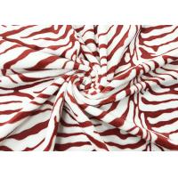 Quality 210GSM Polyester Velvet Fabric / Poly Fleece Fabric For Home Textile Zebra Stripes for sale