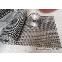 China Custom Design Flat Flex Belt , Stainless Steel Flat Wire Conveyor Belt Sprocket Driven factory