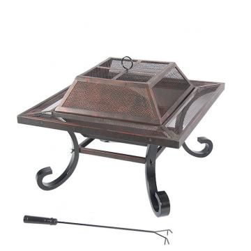 Quality OEM Geometric Design Steel Barbecue Grills Bbq Oven Bronze Color for sale