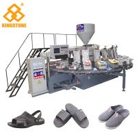 China Plastic Shoe Making Production Line , Rotary TPR PVC Shoe Sole slipper Making Machine  factory