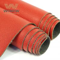 China Red Basketball Skin Pattern Polyurethane Vegan Leather World Of Fashion Classic Look factory