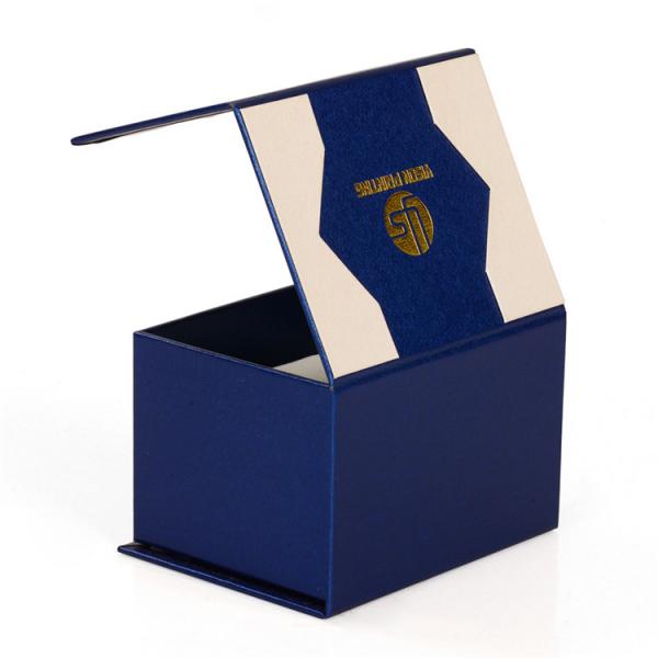 Quality Blue Flat Pack Magnetic Gift Box Custom Printed With Speciality Paper Material for sale