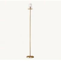 China 60'' H Modern Brass Reading Floor Lamp Polished Nickel Finish factory