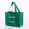China Simple Green Folded Non Woven Carry Bags Custom Logo Advertising Packaging factory