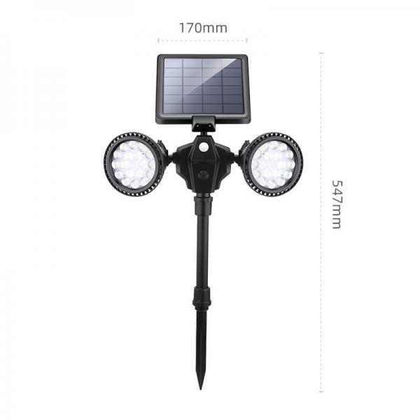 Quality IP65 Waterproof Solar Induction Lamp Warm Light 3000K 3.7V 2600mA for sale