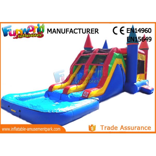 Quality Customized Inflatable Bouncy Castle With Water Slide TUV ROHS EN71 for sale