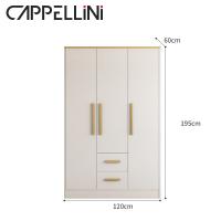 China Multispace Bedroom Storage Wardrobe With Mirror Hinged Door for sale