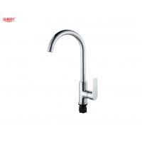 Quality Chrome Brass Cold And Hot OEM Kitchen Sink Mixer Taps Single Lever for sale