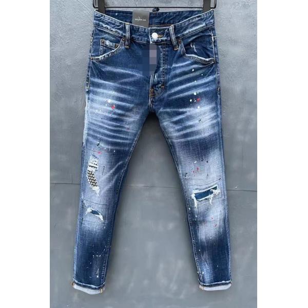 Quality 88 Fashion Men Jeans Custom Stretch Denim Pants Slim Fit Trend Casual Jeans for sale
