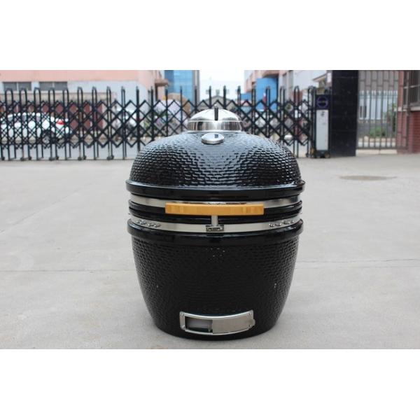 Quality Solo Style 24 Inch Kamado Grill 61cm Blue Charcoal Ceramic Nylon Wheels for sale