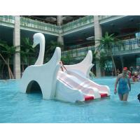 Quality Swan Kids Water Slide Fiberglass Pool Slide Splash Pad Customized for sale