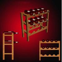 China Wooden Display Rack for wine for sale