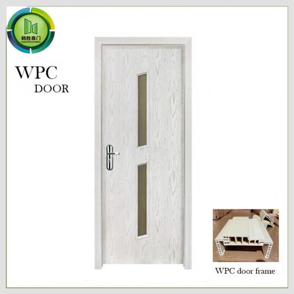 Quality Waterproof External WPC Glass Door Anti Formaldehyde Bathroom Use for sale