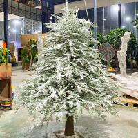 China 10m Height Artificial Yew Tree Fake Snow On Plants For Shopping Mall factory