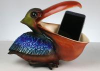 China Toucan Non Toxic Resin Crafts , Creative Mobile Phone / Keys / Card Holder factory
