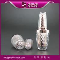 China SRS wholesale luxury empty fashion high end 8ml plastic nail polish bottle with brush cap factory