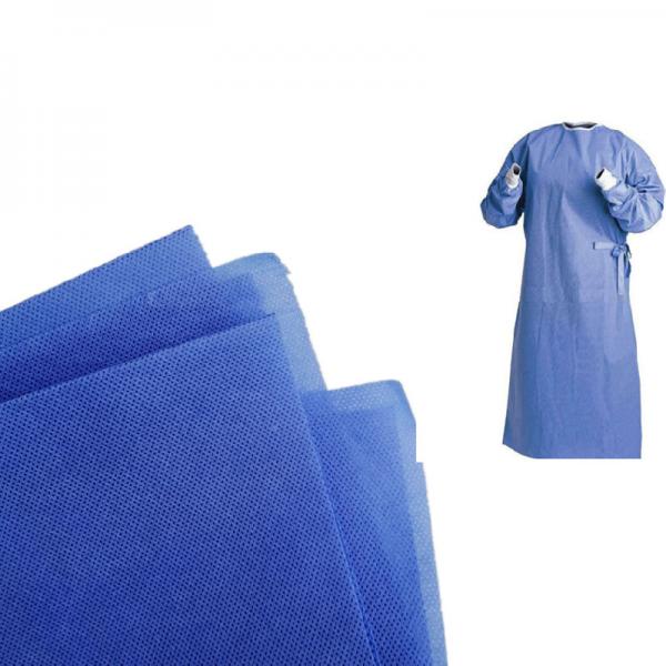 Quality Medical Blue SMS Non Woven Fabric 1.6M 2.1M 3.2M For Surgical Gown for sale