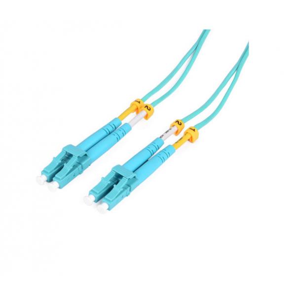 Quality OM3 50/125um Fiber Patch Cord LC To LC Multimode 2.0mm Duplex Data Center Fiber Optic Cable for sale