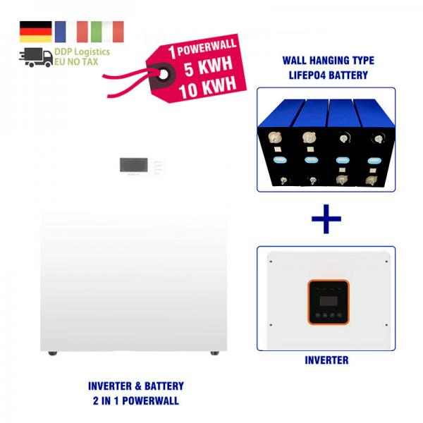Quality OEM ODM 100AH Lifepo4 Solar Battery 5KW Off Grid And Hybrid Solar System for sale