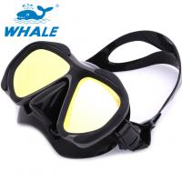China Black No Fog Mirrored Dive Mask With No Harmful Substance , Adjustable Strap factory