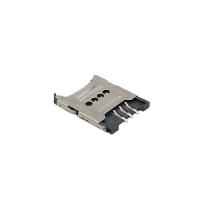 Quality H1.5mm 1.8mm Micro Sim Holder SMT Flip Type 6P Micro Sim Socket for sale