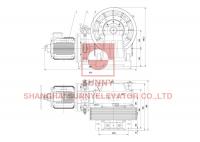 China 45kw 2m/S Geared Elevator Traction Machine Motor For Cargo Lifts factory