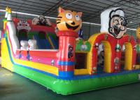 China Kids Inflatable Bounce House Funny Castle With Silde PVC Tarpaulin factory