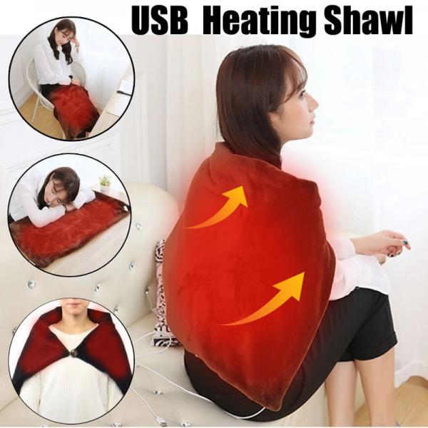 Quality Wearable Electric Heated Clothes Shawl USB Charging 50degrees Plush Material ODM for sale