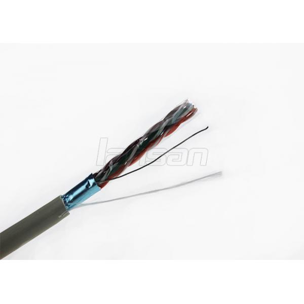 Quality 0.57mm Solid Copper FTP Cat6 Lan Cable Pass Fluke Per link Plenum Rated Cable for sale