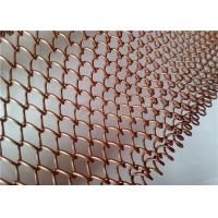 China Aluminium Alloy Wire Mesh Coil Drapery Copper Color Used As Space Divider Curtains factory