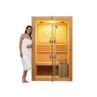 Quality Smartmak 3kw Steam 3 Person Cedar Steam Sauna For Weight Loss Therapy for sale