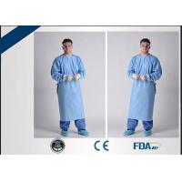 China Lightweight Disposable Surgical Gown Fluid Resistant With Knitted Cuff factory