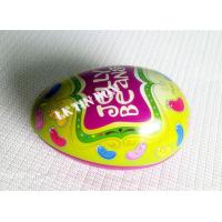 Quality Egg Shaped Jelly Bean Tin Can For Easter Holiday , Decorative Tin Boxes for sale