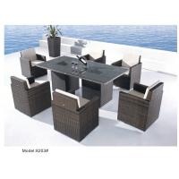 China 7-piece resin wicker rattan outdoor patio dining set for 6 people-8203 factory