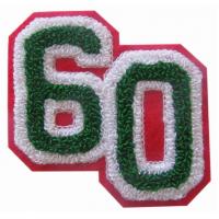 Quality Adhesive Back Chenille Embroidery Patches Non Woven Small Chenille Letters for sale