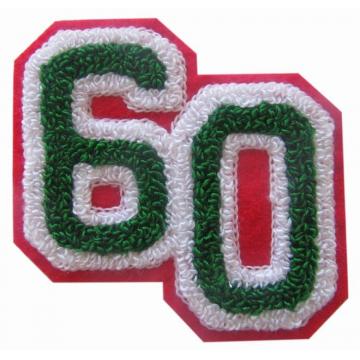 Quality Adhesive Back Chenille Embroidery Patches Non Woven Small Chenille Letters for sale