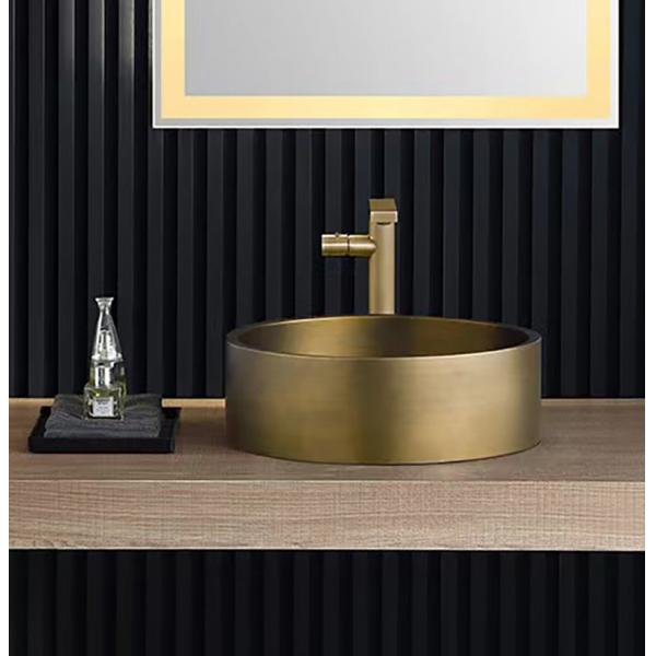 Quality Bronze Color Table Top Bathroom Sink SUS304 Stainless Steel Material for sale