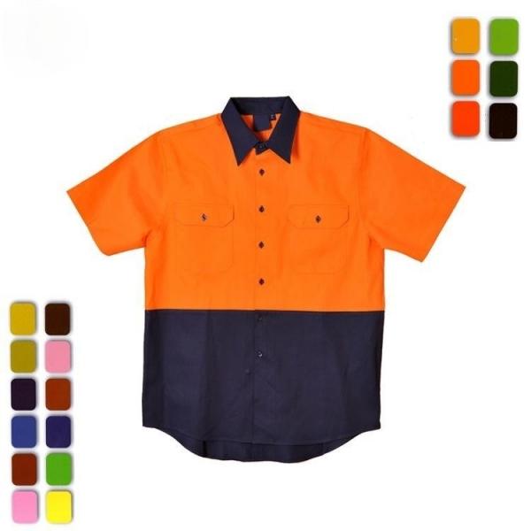 Quality 100% Cotton Hi Vis Reflective Polo Shirt Security For Summer for sale