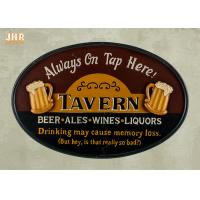 China Vintage Style Club Wall Sign With Resin Beer Photo for sale